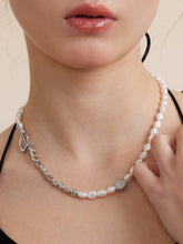 wearing Custom Silver Angel Initial Necklace